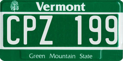 VT license plate CPZ199