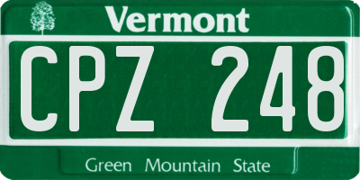VT license plate CPZ248