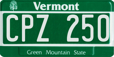 VT license plate CPZ250