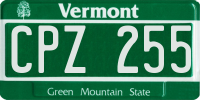 VT license plate CPZ255