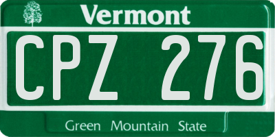 VT license plate CPZ276