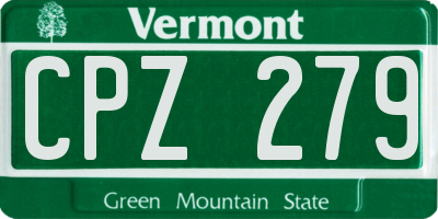 VT license plate CPZ279