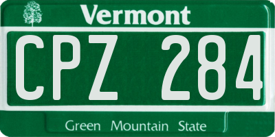 VT license plate CPZ284