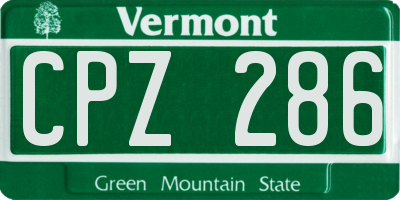 VT license plate CPZ286