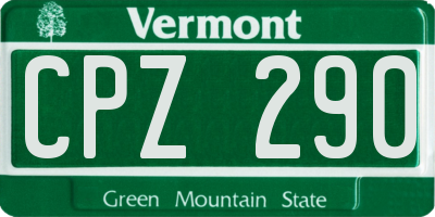 VT license plate CPZ290
