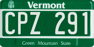 VT license plate CPZ291