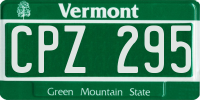 VT license plate CPZ295