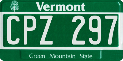 VT license plate CPZ297
