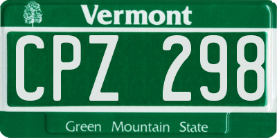 VT license plate CPZ298