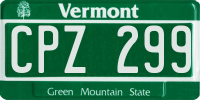 VT license plate CPZ299