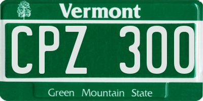 VT license plate CPZ300