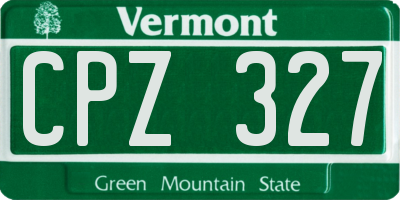 VT license plate CPZ327
