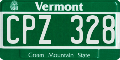 VT license plate CPZ328