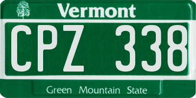 VT license plate CPZ338