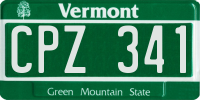 VT license plate CPZ341
