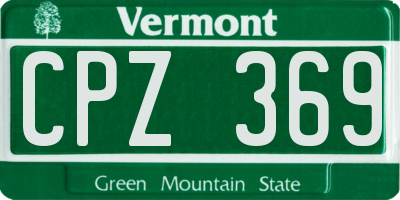 VT license plate CPZ369