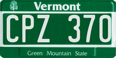 VT license plate CPZ370