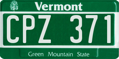 VT license plate CPZ371