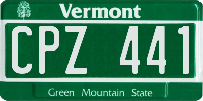 VT license plate CPZ441