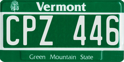 VT license plate CPZ446