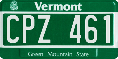 VT license plate CPZ461