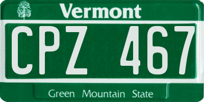 VT license plate CPZ467