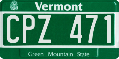 VT license plate CPZ471