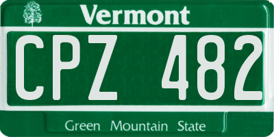 VT license plate CPZ482