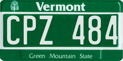 VT license plate CPZ484