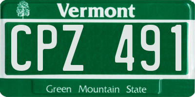 VT license plate CPZ491