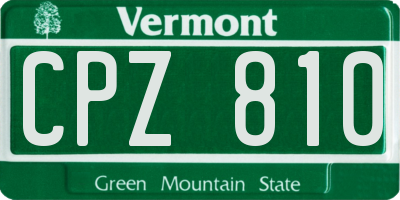 VT license plate CPZ810