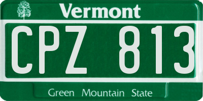 VT license plate CPZ813