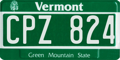 VT license plate CPZ824