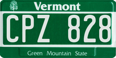 VT license plate CPZ828