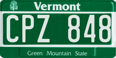 VT license plate CPZ848