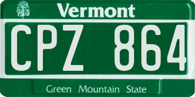 VT license plate CPZ864