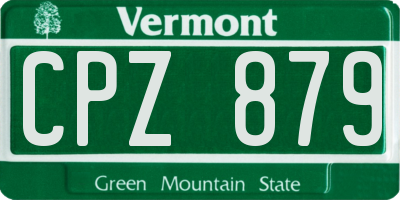 VT license plate CPZ879
