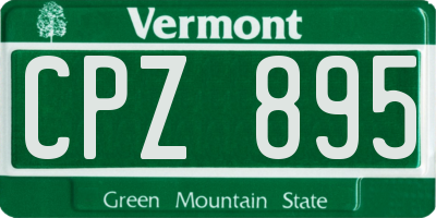VT license plate CPZ895