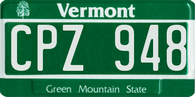 VT license plate CPZ948