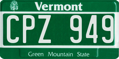 VT license plate CPZ949