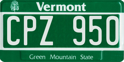 VT license plate CPZ950