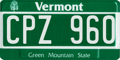 VT license plate CPZ960