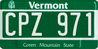 VT license plate CPZ971