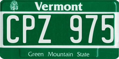 VT license plate CPZ975