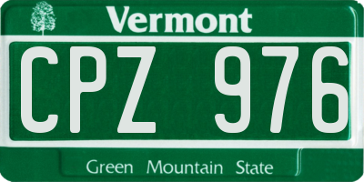 VT license plate CPZ976