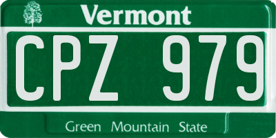 VT license plate CPZ979
