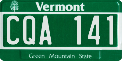VT license plate CQA141