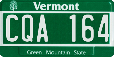 VT license plate CQA164
