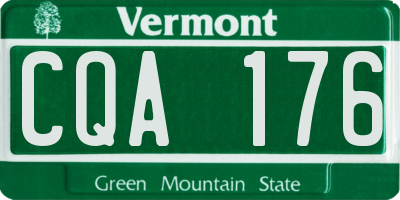 VT license plate CQA176