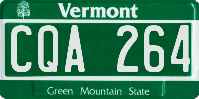 VT license plate CQA264